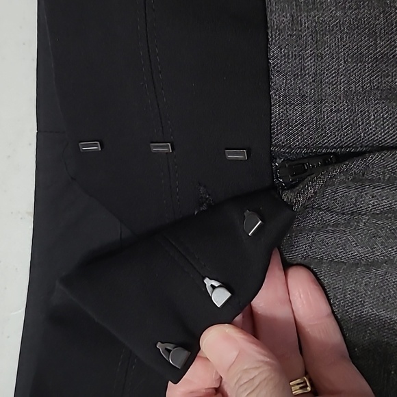 Express Grey Blend Editor Pants with Wide Black Waistband size 6R - Picture 6 of 9